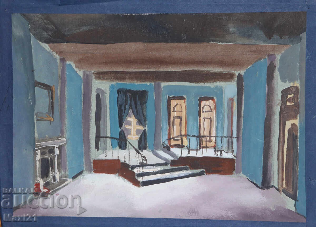 Γκουάς ζωγραφική σκηνογραφία διακόσμηση