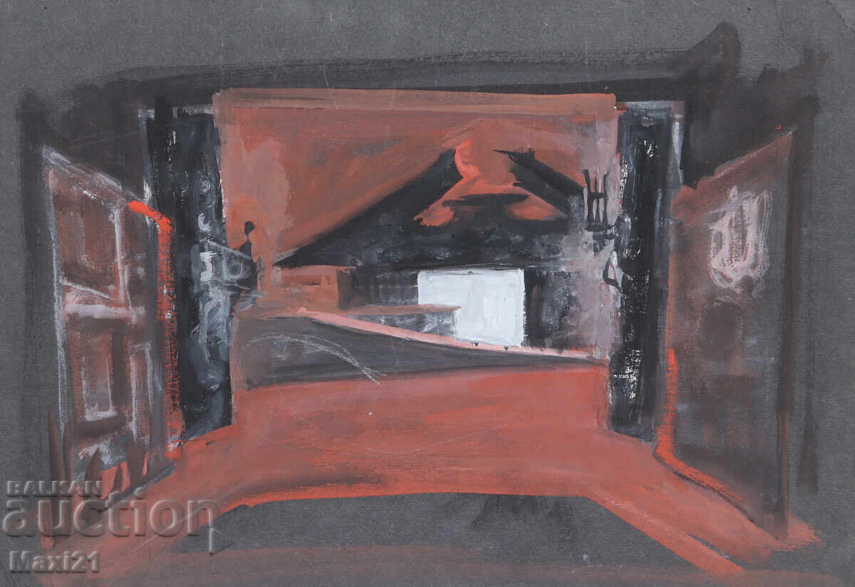 Картина гваш интериор сценичен декор