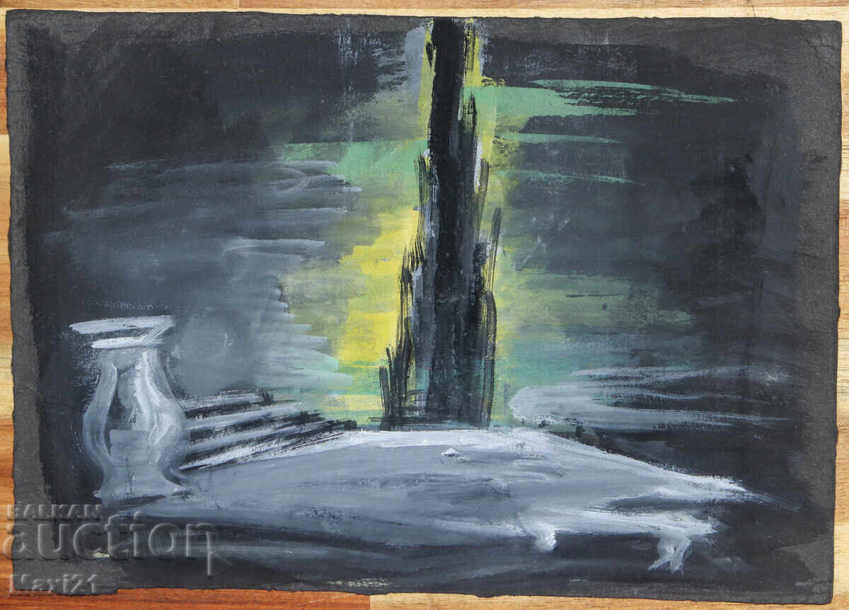 Картина гваш сценография интериор с цена 120.00 лв. | € 61.36