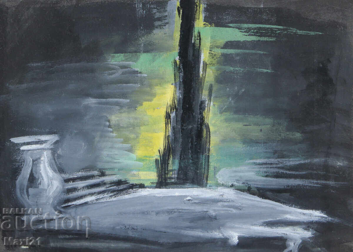 Аукцион Картина гваш сценография интериор