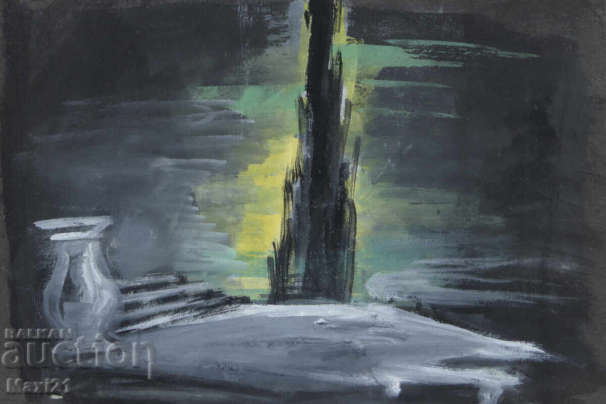 Картина гваш сценография интериор