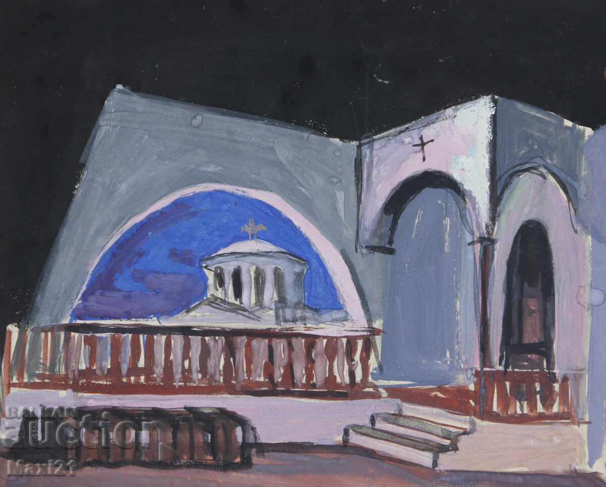 Παράδοση Έργο γκουάς σκηνικού ντεκόρ