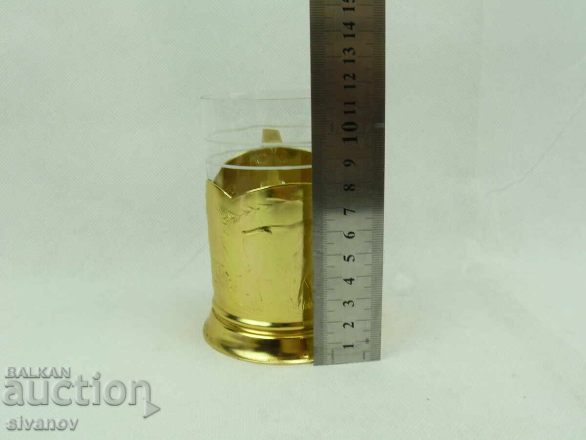 Σετ με παλιά ποτηροθήκη με φλιτζάνι, σερβίτσιο ΕΣΣΔ #2490 - 6 Σετ με παλιά ποτηροθήκη με φλιτζάνι, σερβίτσιο ΕΣΣΔ #2490 - 6