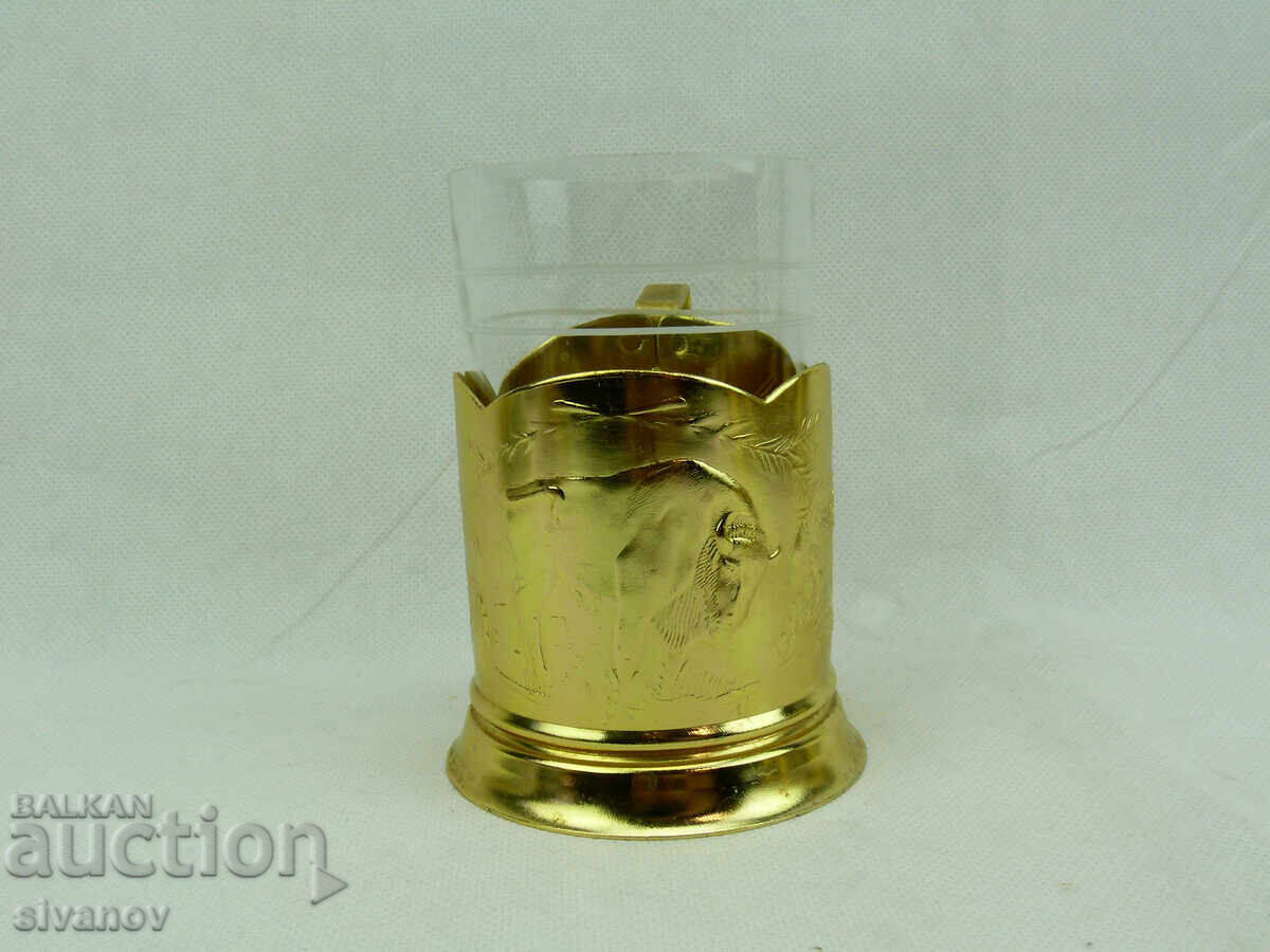 Σετ με παλιά ποτηροθήκη με φλιτζάνι, σερβίτσιο ΕΣΣΔ #2490 Σετ με παλιά ποτηροθήκη με φλιτζάνι, σερβίτσιο ΕΣΣΔ #2490