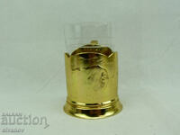 Set vechi de suporturi de pahare cu pahar, set de servire URSS #2490