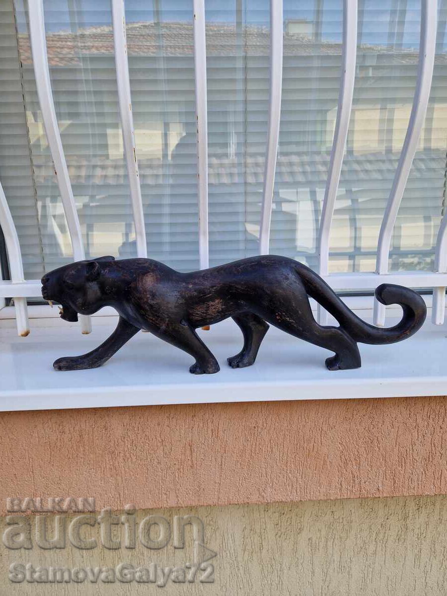 Figură statuetă antică din lemn, superbă și enormă - 6