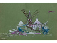 Картина гваш сценичен декор