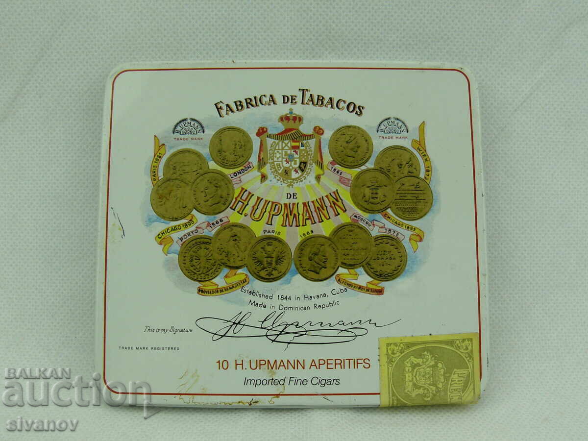 Παλιό μεταλλικό κουτί πούρων H. Upmann Aperitifs #2497