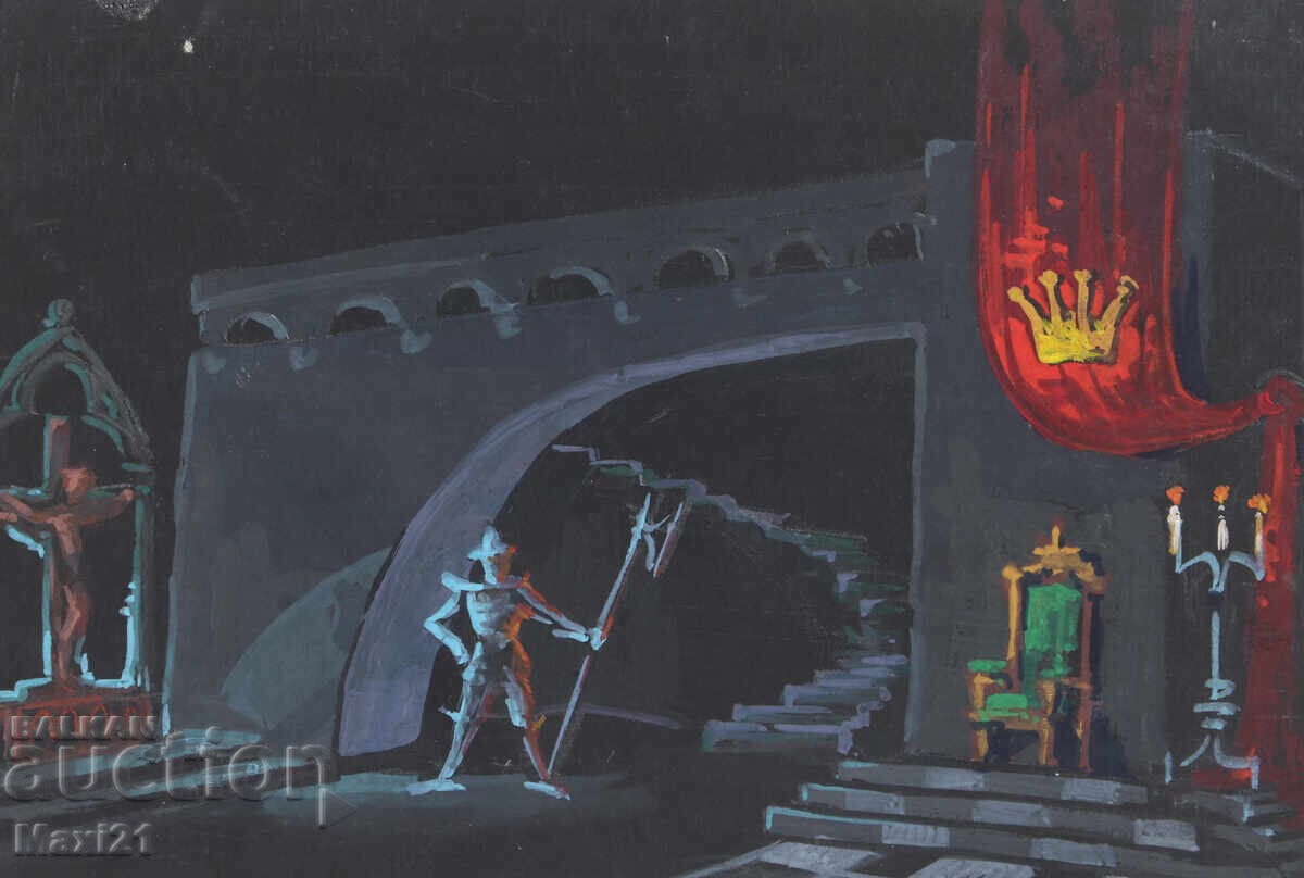 Licitație Pictură guaj scenografie