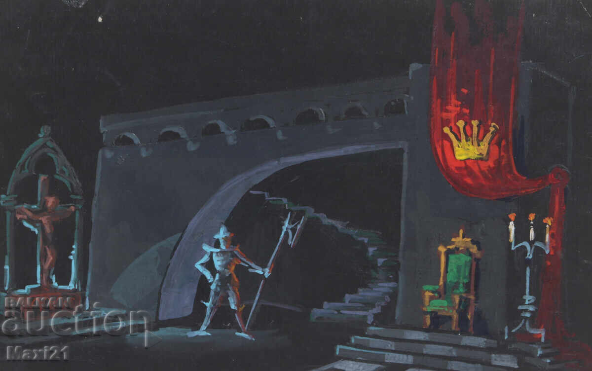 Pictură guaj scenografie