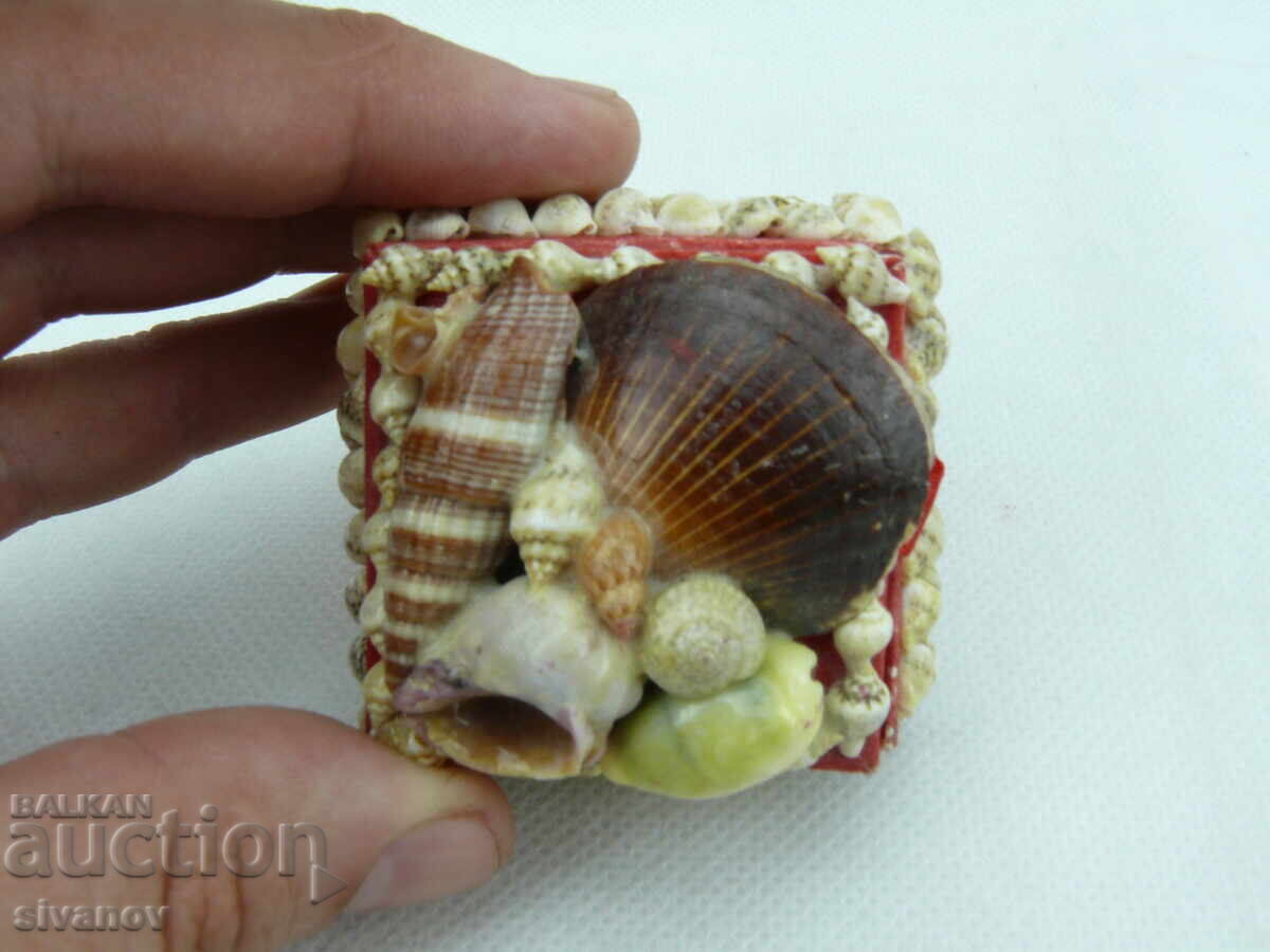 Παλιό διακοσμητικό κουτί με κοχύλια #2514 - 5