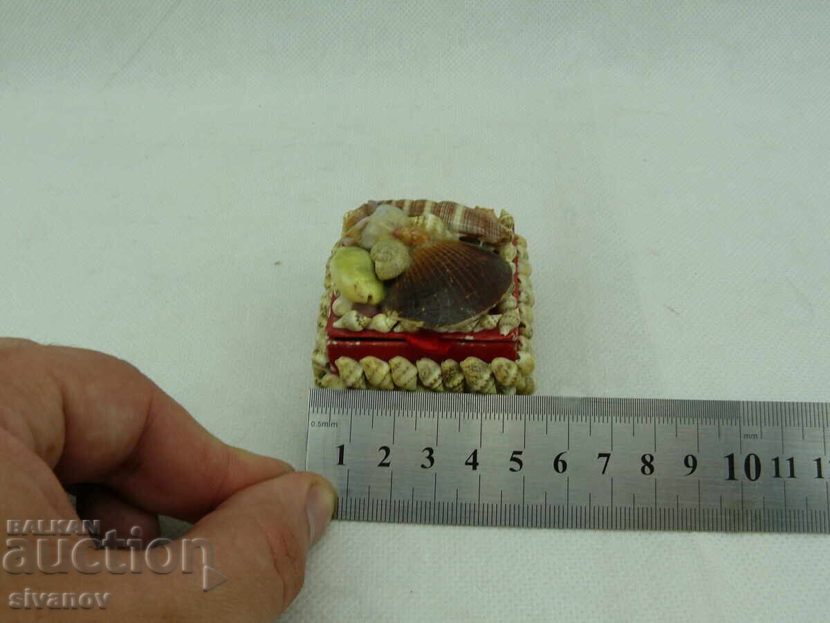 Παλιό διακοσμητικό κουτί με κοχύλια #2514 - 7