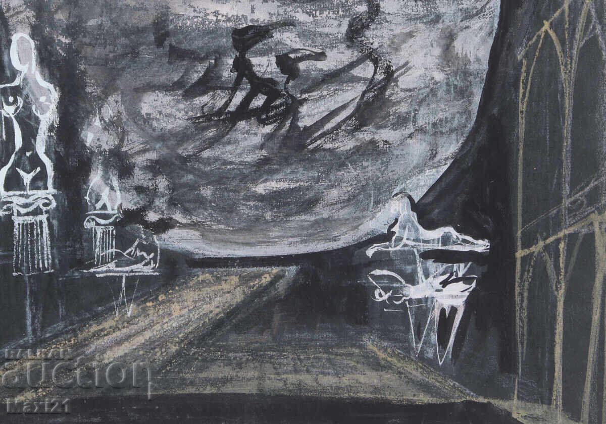 Картина гваш сценография декор - 5