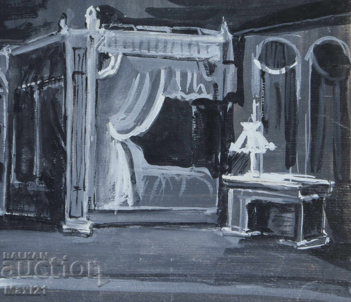 Έργο γκουάς, σκηνογραφία, εσωτερικό - 5