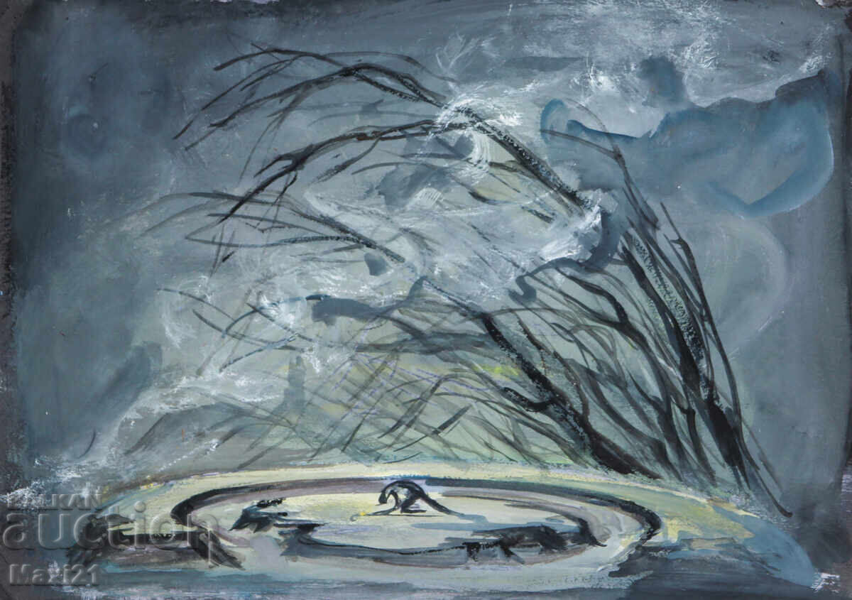 Γκουάς ζωγραφική σκηνογραφία διακόσμηση