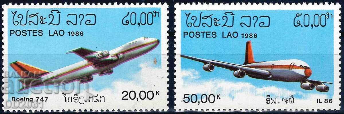 Laos 1986 - avioane MNH