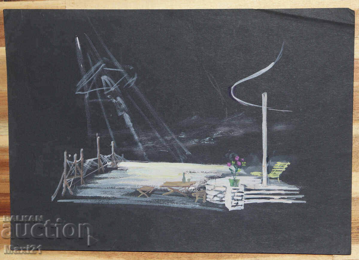 Картина гваш сценография декор с цена 120.00 лв. | € 61.36