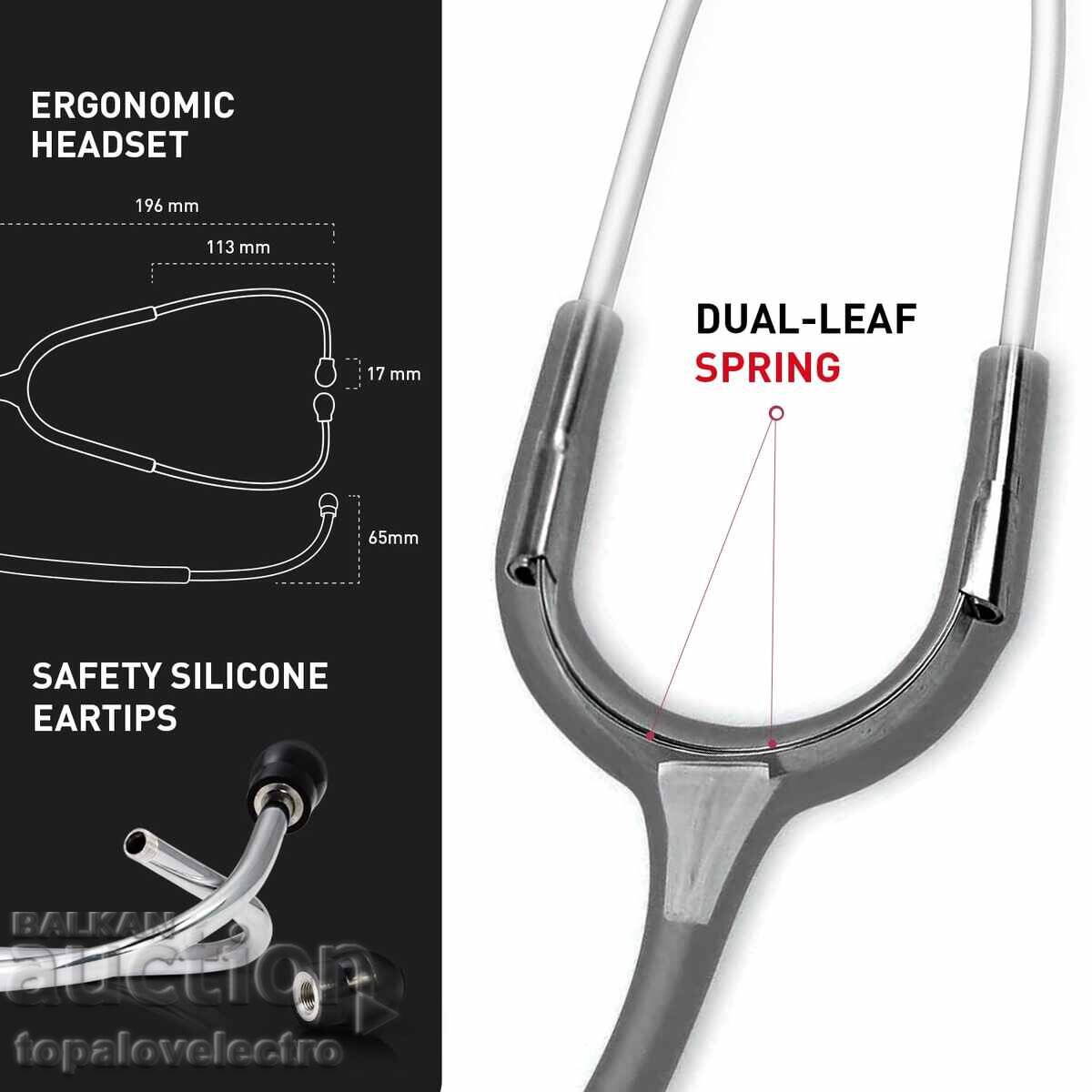 Аукцион НОВ! Стетоскоп с двойна глава за лекари и студенти, с калъф