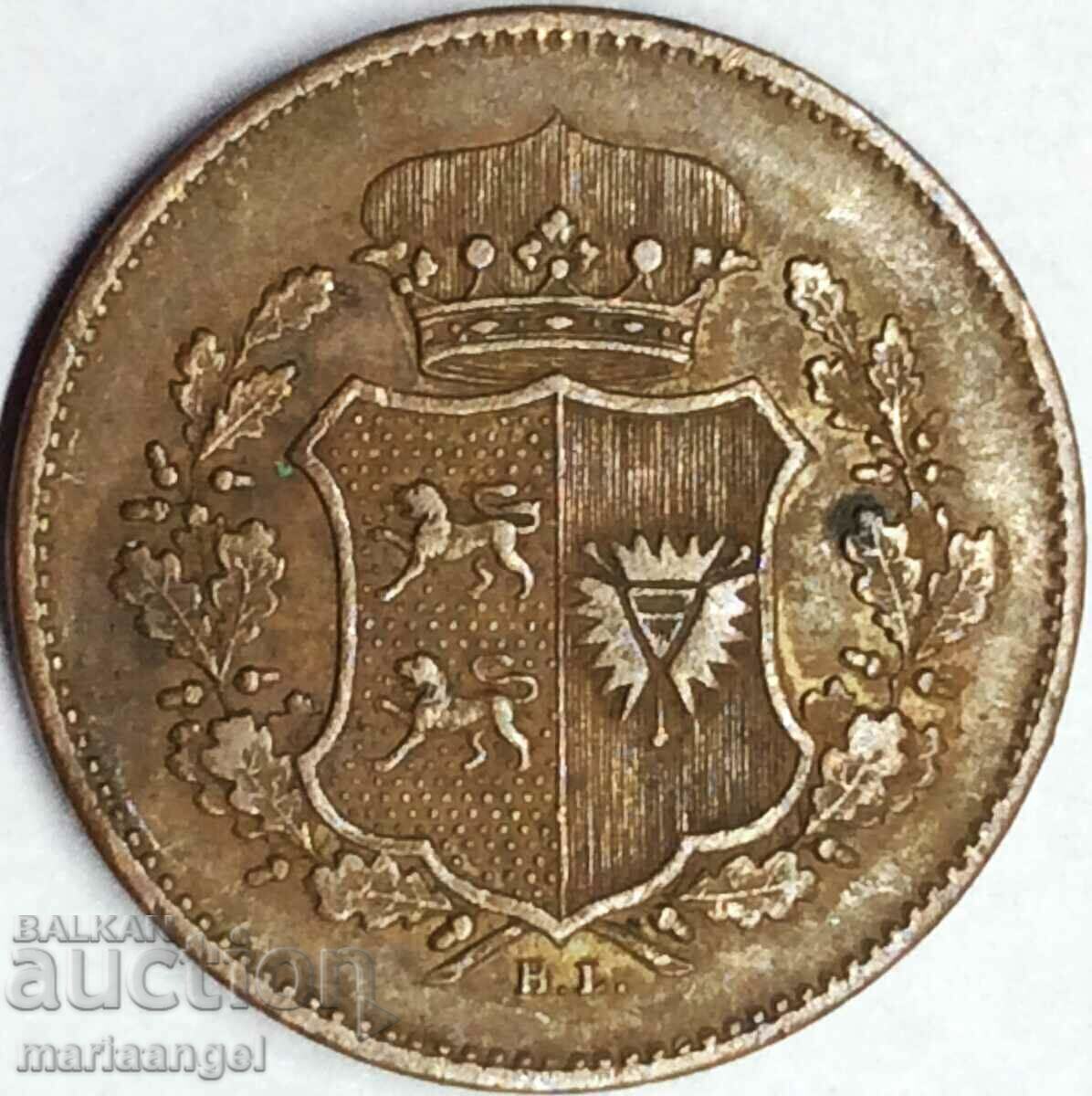1 сешлинг 1850 Германия Шлезвиг-Холщайн 27мм 9,59г Rare