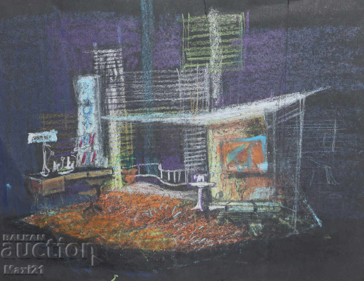 Аукцион Картина пастел сценография декор