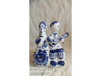 Figurină de colecție - autor Denisov - porțelan Gzhel Rusia