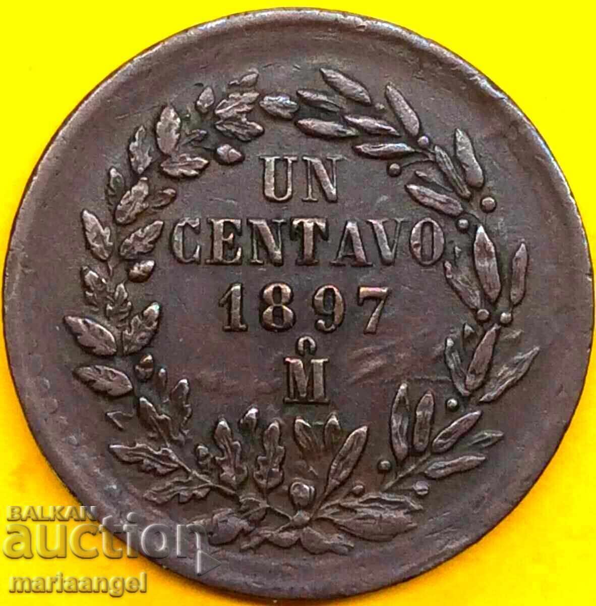 Auction  Mexico 1 centavo 1897