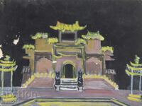 Картина гваш сценография декор