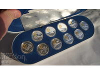 МОНЕТА-СЕТот 10бр.монети-20долара-95г.Канада -Ag- от 0,01ст.