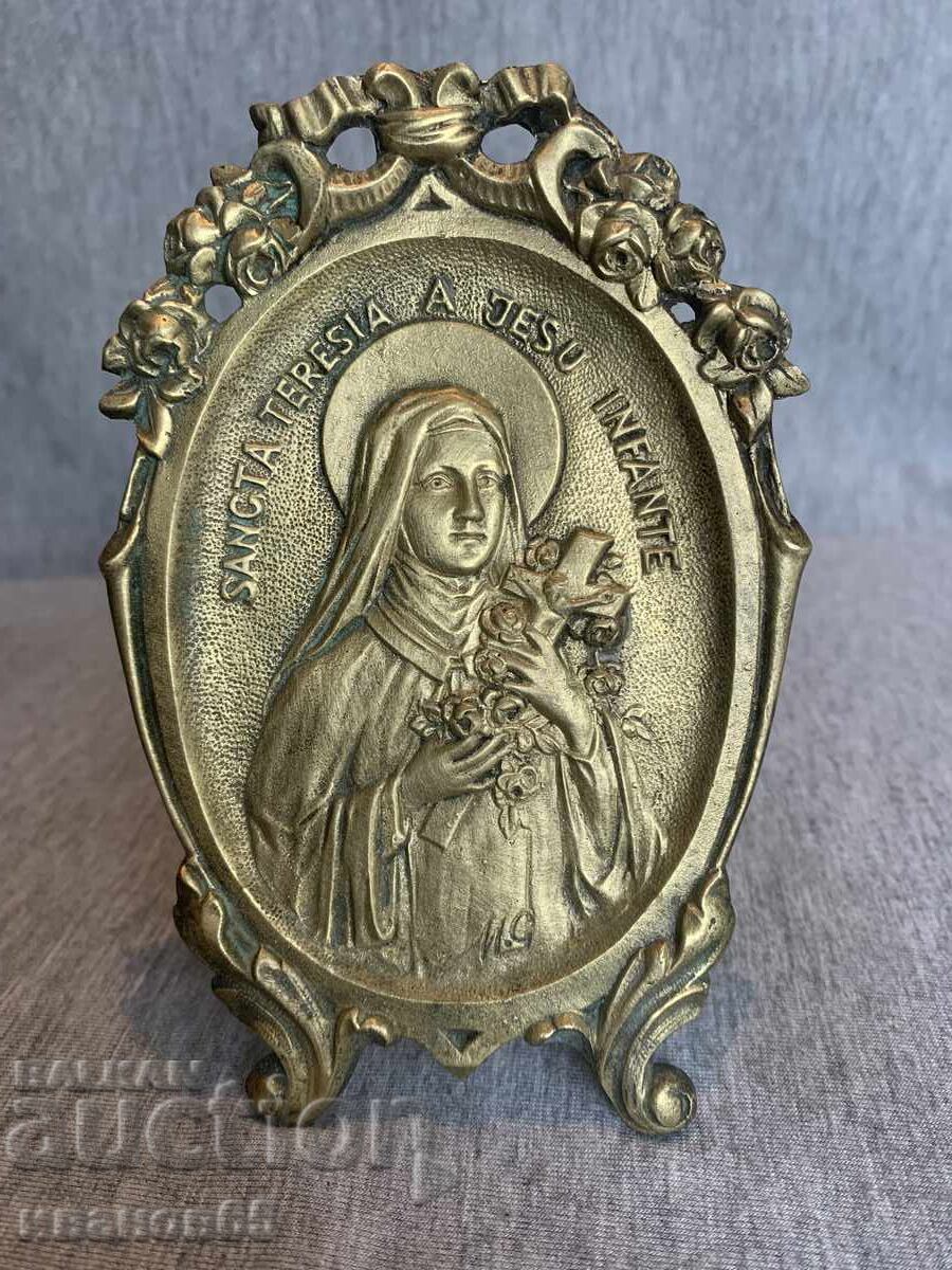 Antique Icon - Saint Thérèse of the Child Jesus, Brass with price 70.00 BGN | € 35.79 Antique Icon - Saint Thérèse of the Child Jesus, Brass with price 70.00 BGN | € 35.79