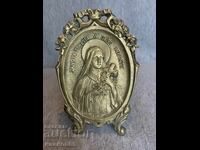 Antique Icon - Saint Thérèse of the Child Jesus, Brass