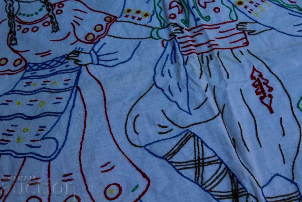 KINGDOM OF BULGARIA EMBROIDERED RUG WALL SQUARE CARPET RUG EMBROIDERY - 6