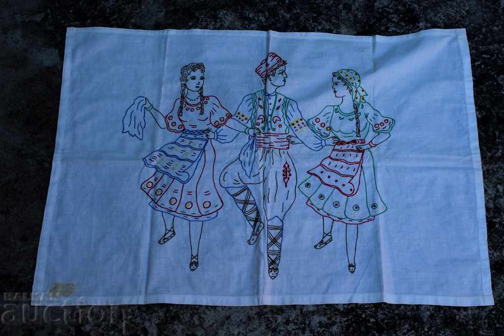 KINGDOM OF BULGARIA EMBROIDERED RUG WALL SQUARE CARPET RUG EMBROIDERY