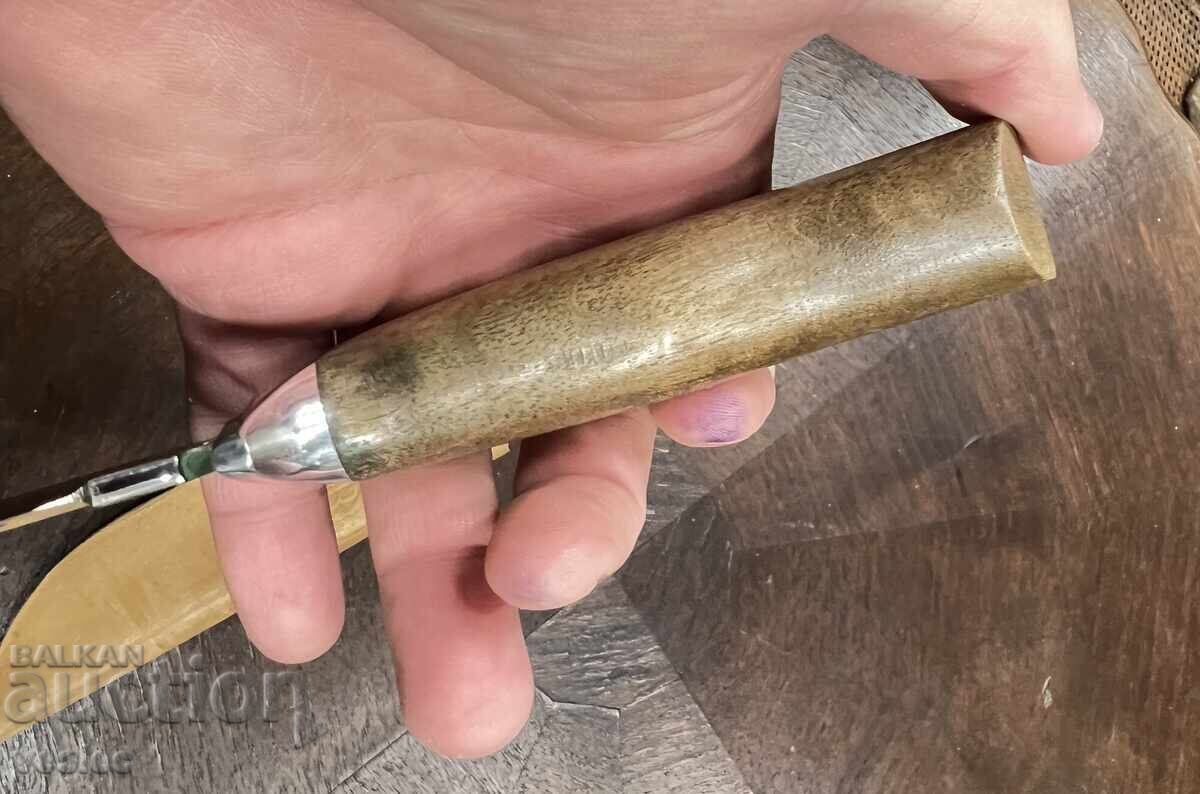 Rare Hunting Knife VMZ Sopot Walnut Handle Leather Sheath NEW 29cm - 6