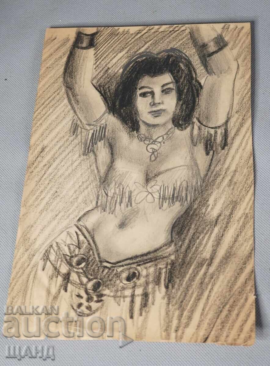 Стара Майсторска рисунка еротика голо женско тяло