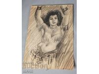 Стара Майсторска рисунка еротика голо женско тяло