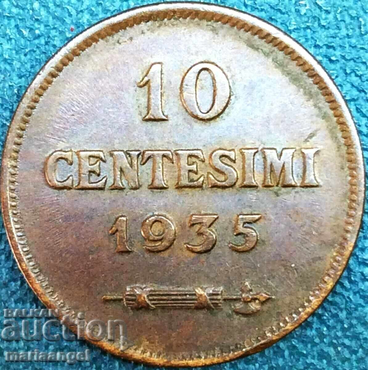 San Marino 1935 10 centesimi με τιμή 15.00 BGN | € 7.67