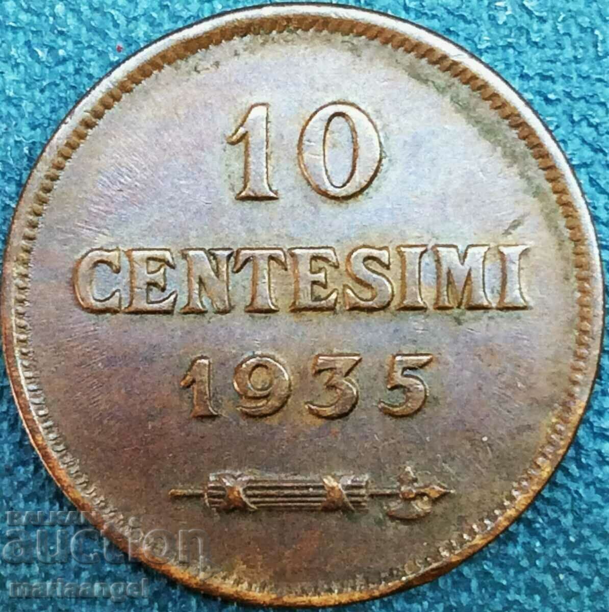 Παράδοση San Marino 1935 10 centesimi