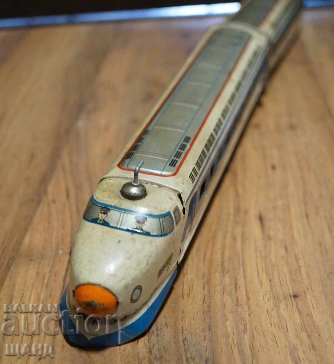 Auction  Old Japanese metal sheet toy model train 54 cm