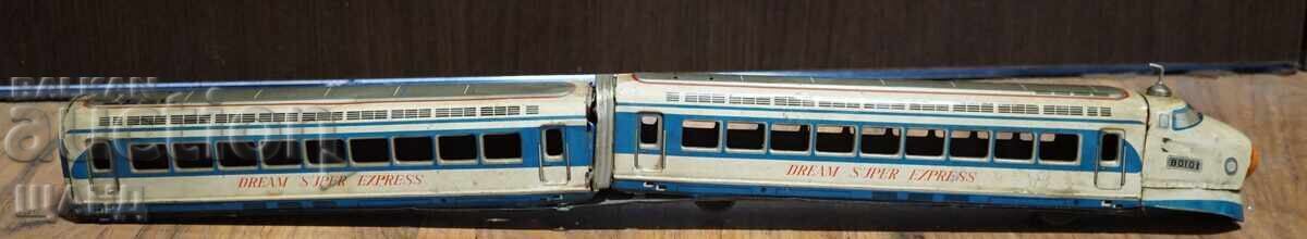 Old Japanese metal sheet toy model train 54 cm