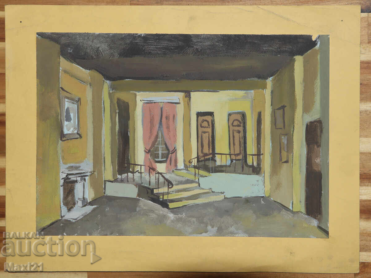 Аукцион Картина гваш сценичен декор Аукцион Картина гваш сценичен декор