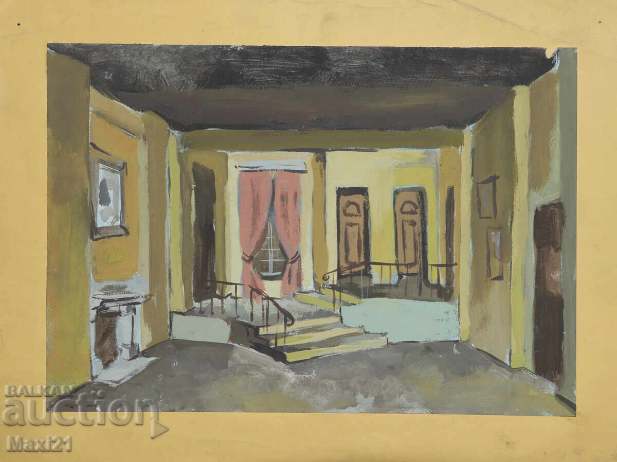 Картина гваш сценичен декор Картина гваш сценичен декор