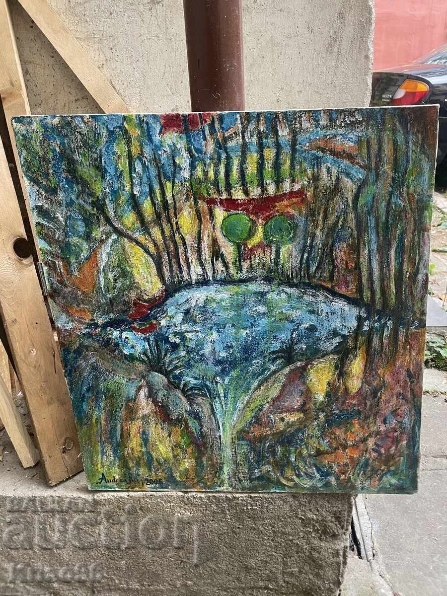 Large oil painting signed 2006