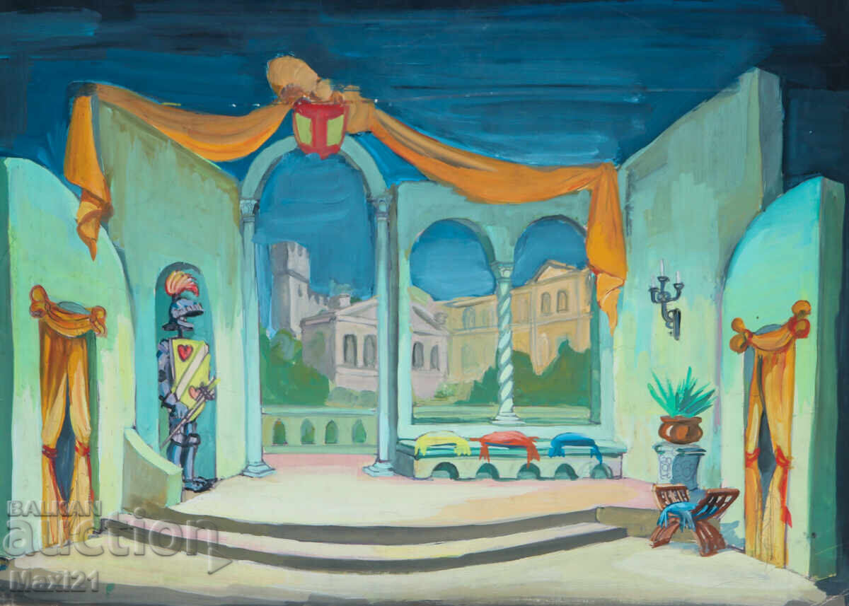 Γκουάς ζωγραφική σκηνογραφία διακόσμηση με τιμή 150.00 BGN | € 76.69