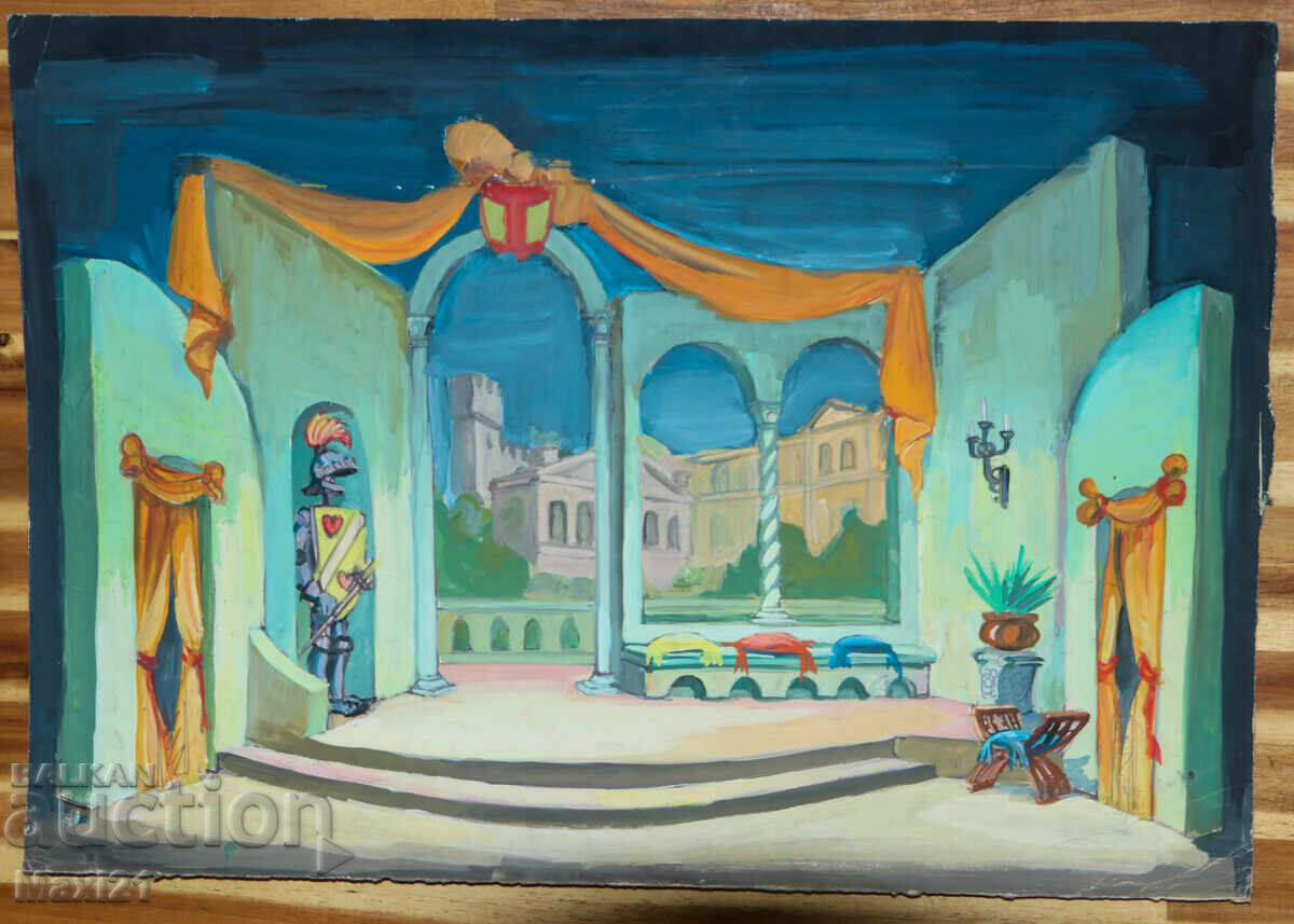 Γκουάς ζωγραφική σκηνογραφία διακόσμηση