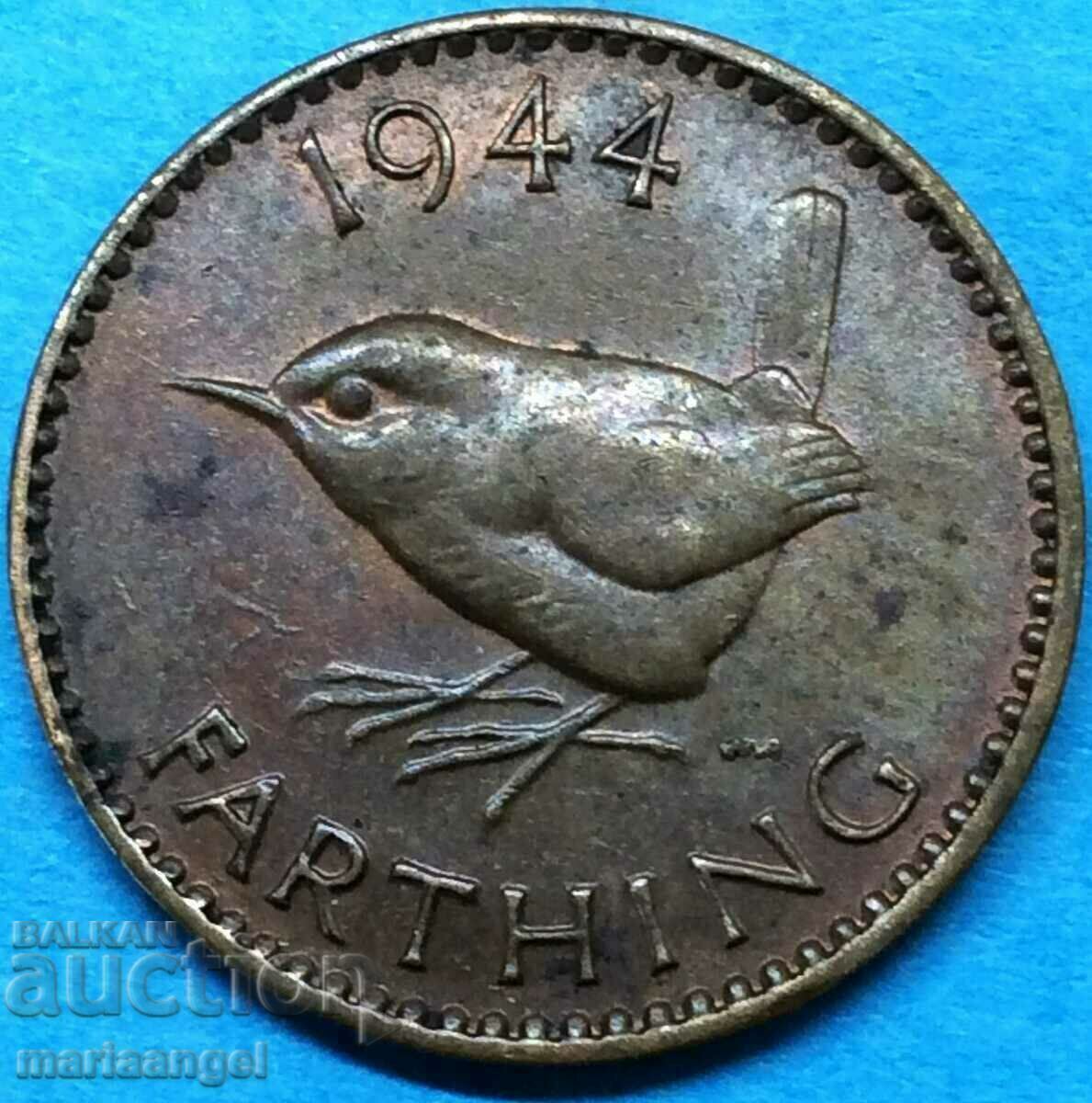 Аукцион Великобритания 1 фартинг 1944 Аукцион Великобритания 1 фартинг 1944