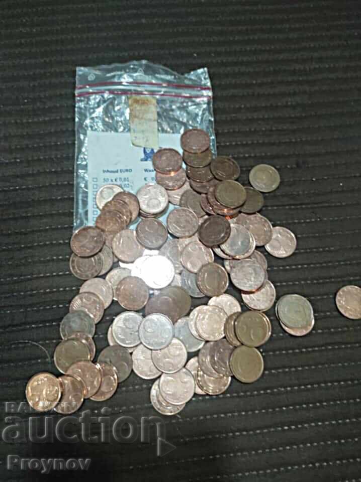 100 τεμ. Ευρώ νομίσματα των 5 λεπτών με τιμή 30.00 BGN | € 15.34