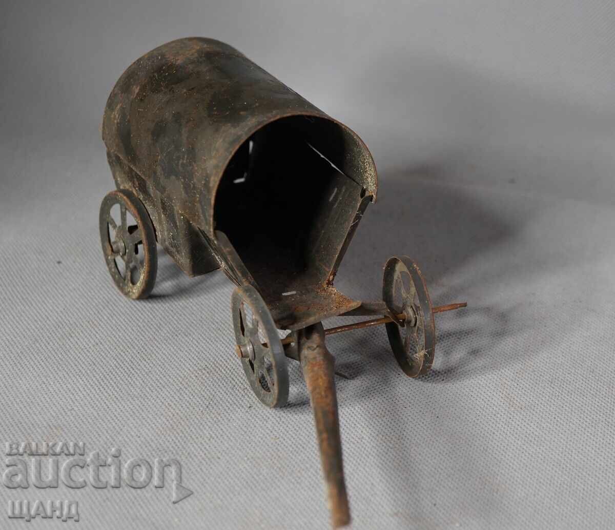 Old German metal sheet toy model cart with price € 21.74 | 42.52 BGN