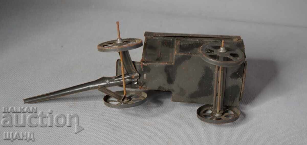 Old German metal sheet toy model cart - 5