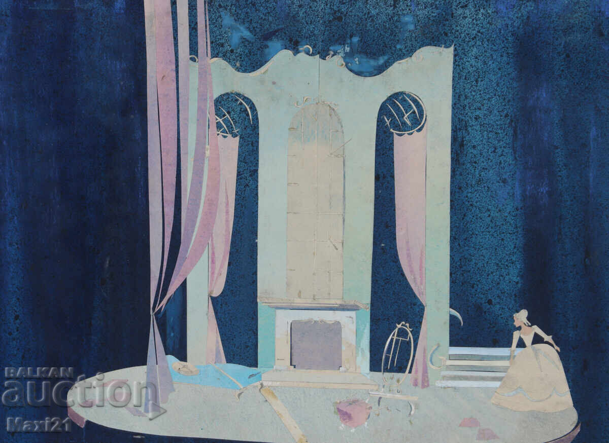 Έργο γκουάς σκηνικού ντεκόρ - 5