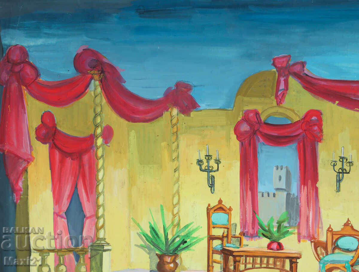 Παράδοση Έργο τέχνης γκουάς σκηνογραφία